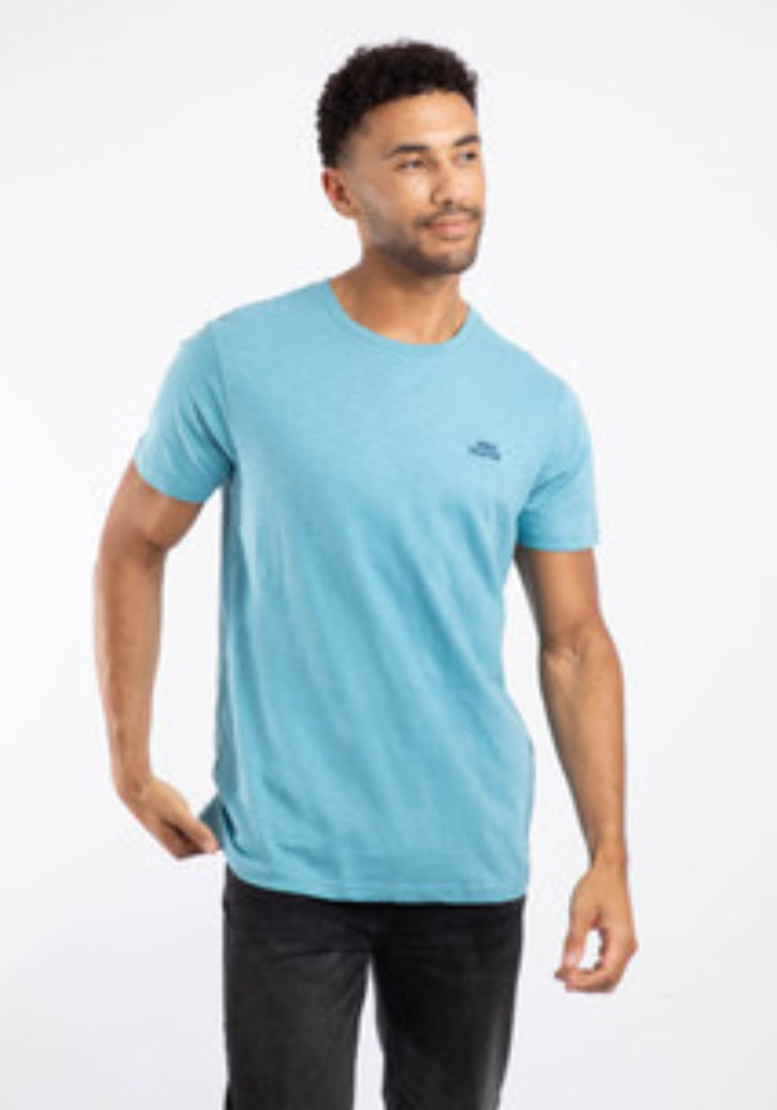 Weird Fish Fished Organic Branded T-Shirt - Smoke Blue 1 Shaws Department Stores