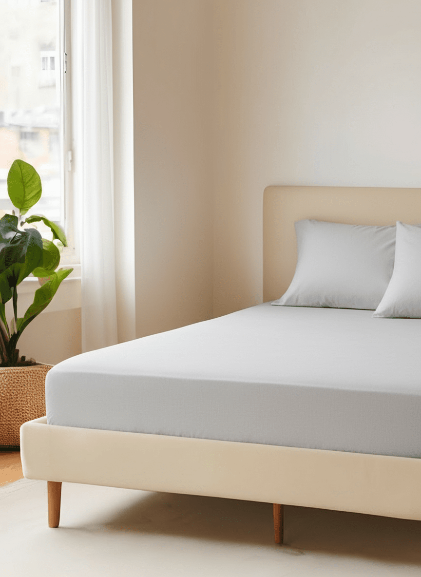 The Home Luxury Collection 100% Cotton 200 TC Deep Fitted Sheet - Cream 1 Shaws Department Stores