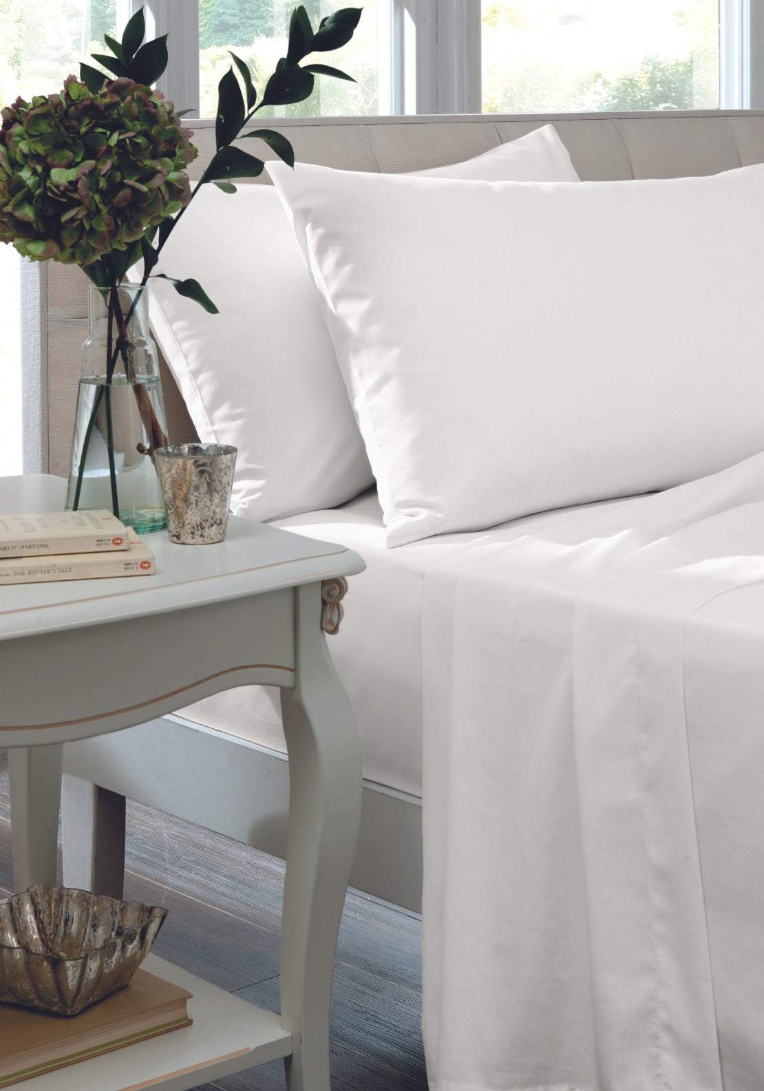 The Home Luxury Collection 200 Thread Count Flat Sheet - White 1 Shaws Department Stores