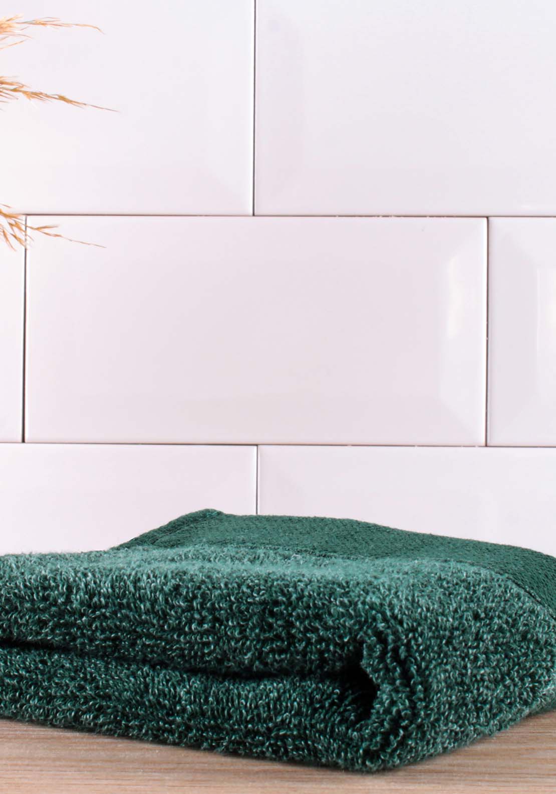 The Home Luxury Collection Friendly Bathroom Towel -Dark Green 3 Shaws Department Stores