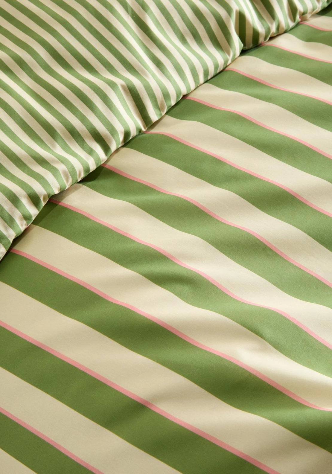 Bright Stripe Duvet Cover Set - Green