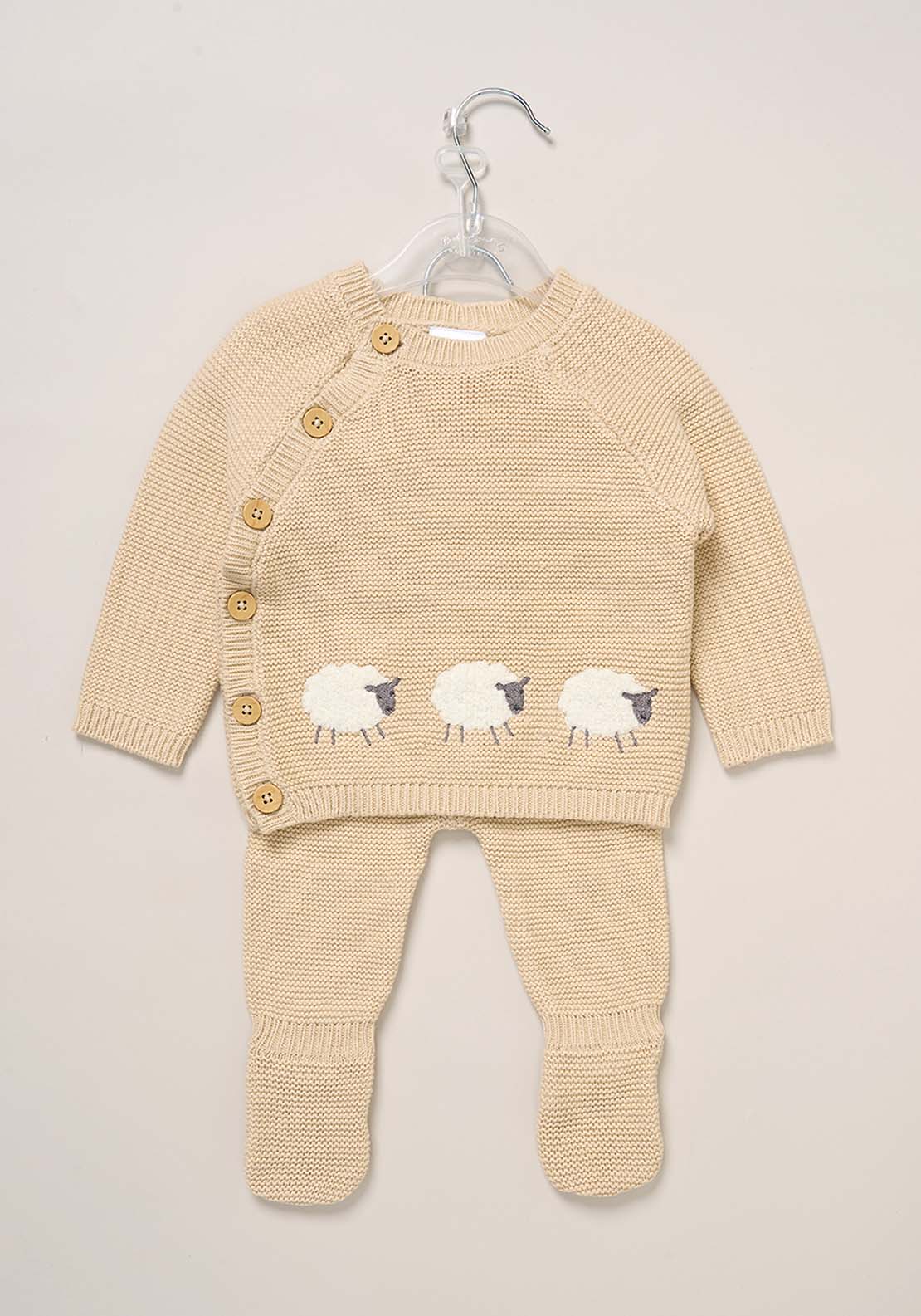 Jainco Sheep Knitwear Set - Beige 1 Shaws Department Stores