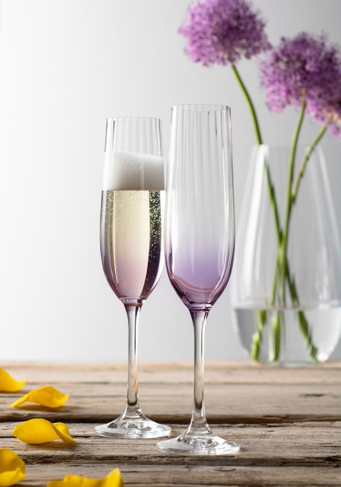 Champage Flute Set Of 2 - Purple