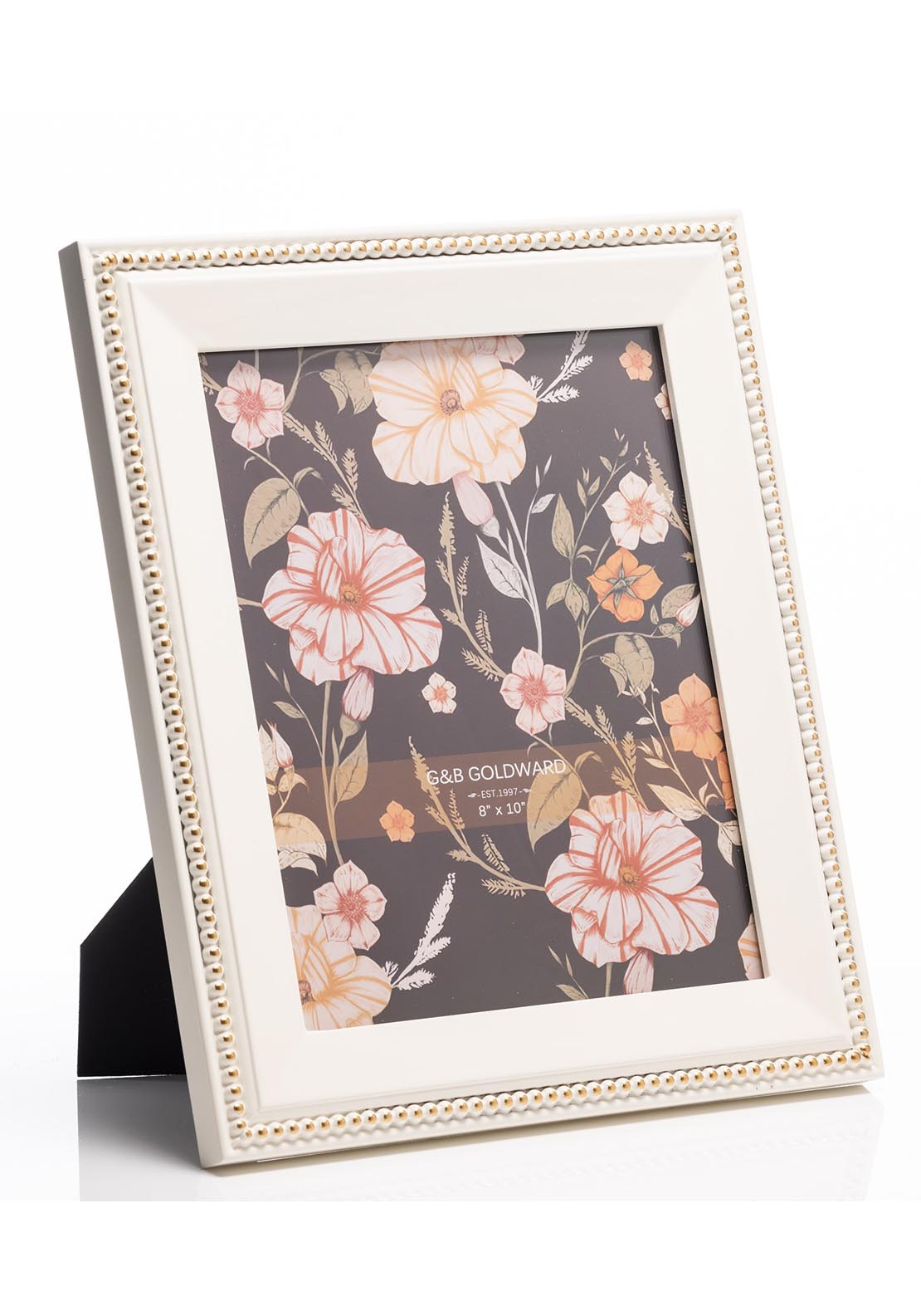 The Grange Collection Beaded Photo Frame - Ivory / Gold 2 Shaws Department Stores