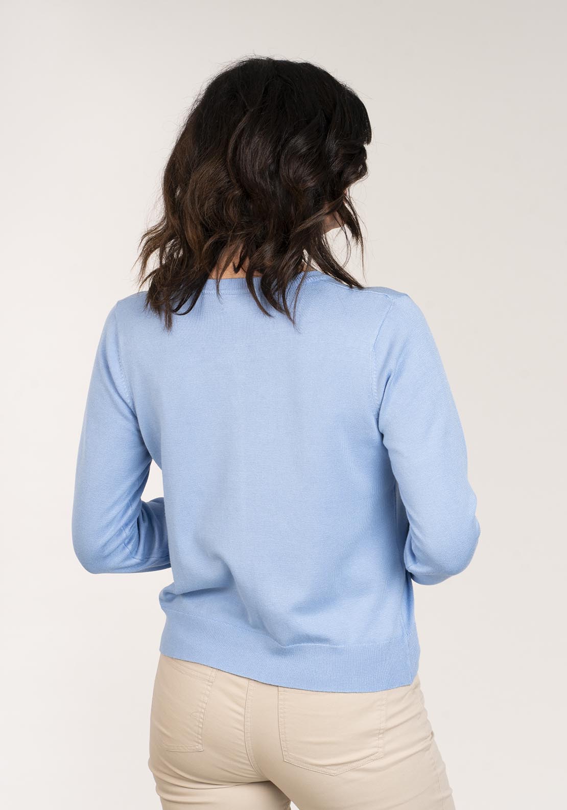 Tea Lane Long Sleeve Cardigan - Blue 4 Shaws Department Stores