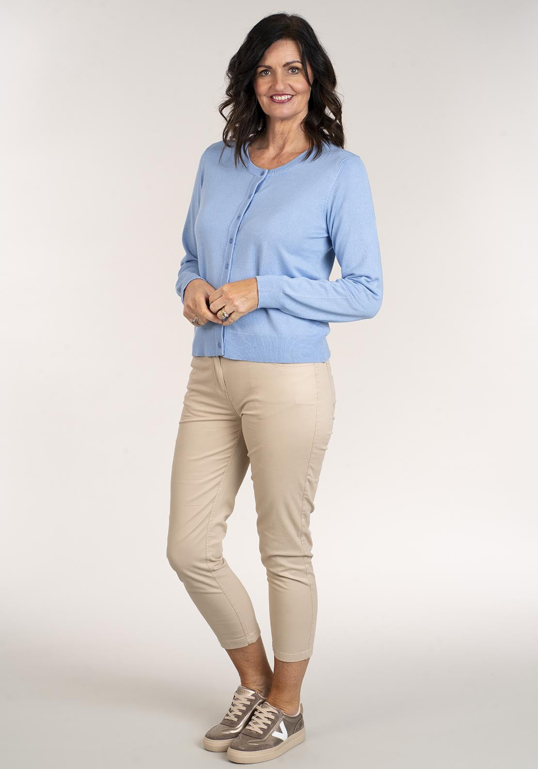 Tea Lane Long Sleeve Cardigan - Blue 5 Shaws Department Stores