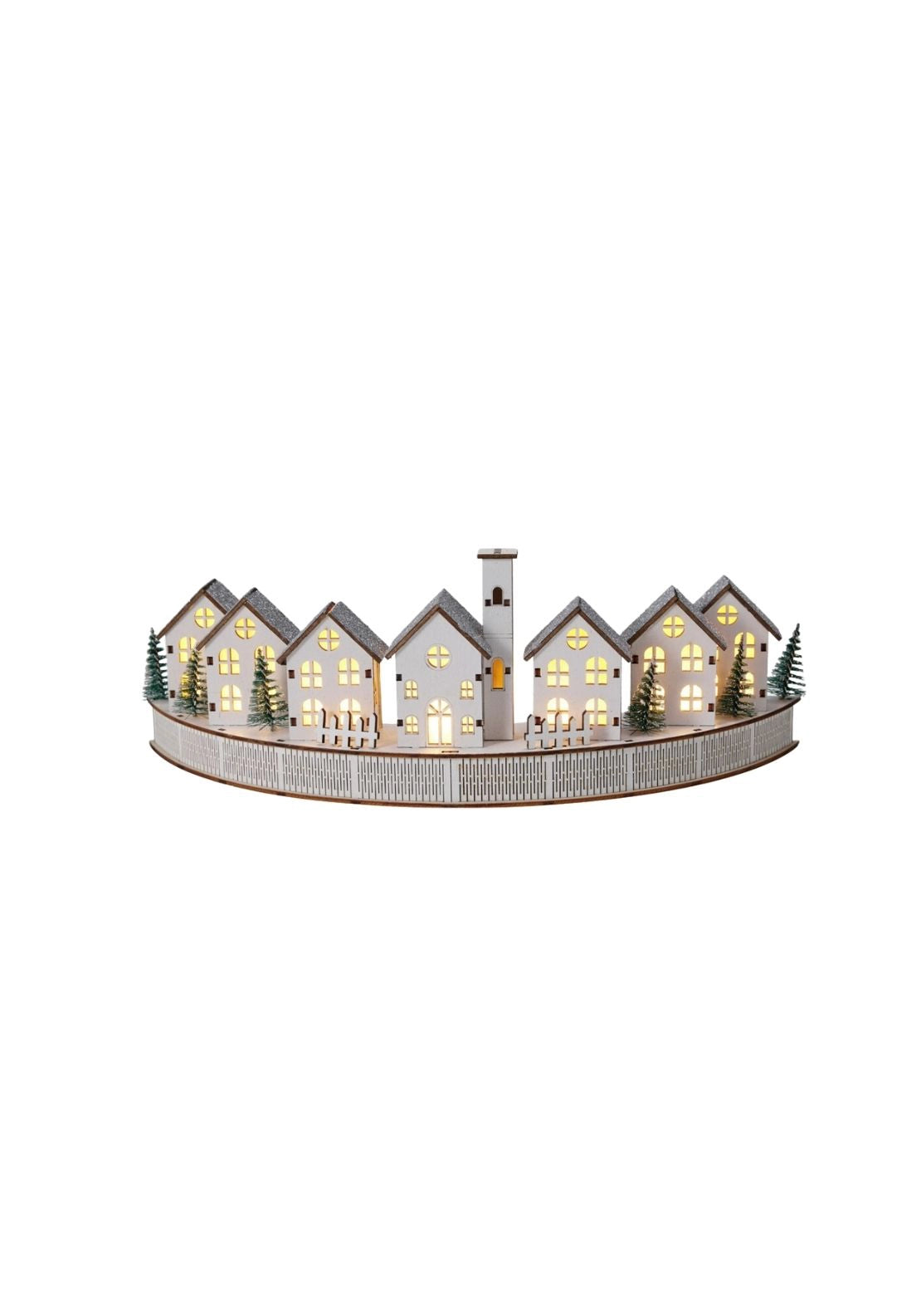 LED Christmas Scene House - White