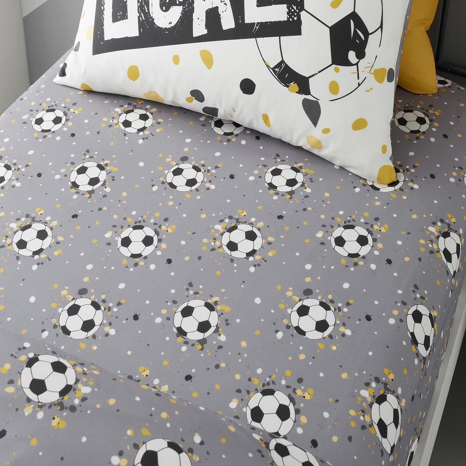 The Home Collection Shoot Fitted Sheet Set And Pillowcase - Gold 1 Shaws Department Stores