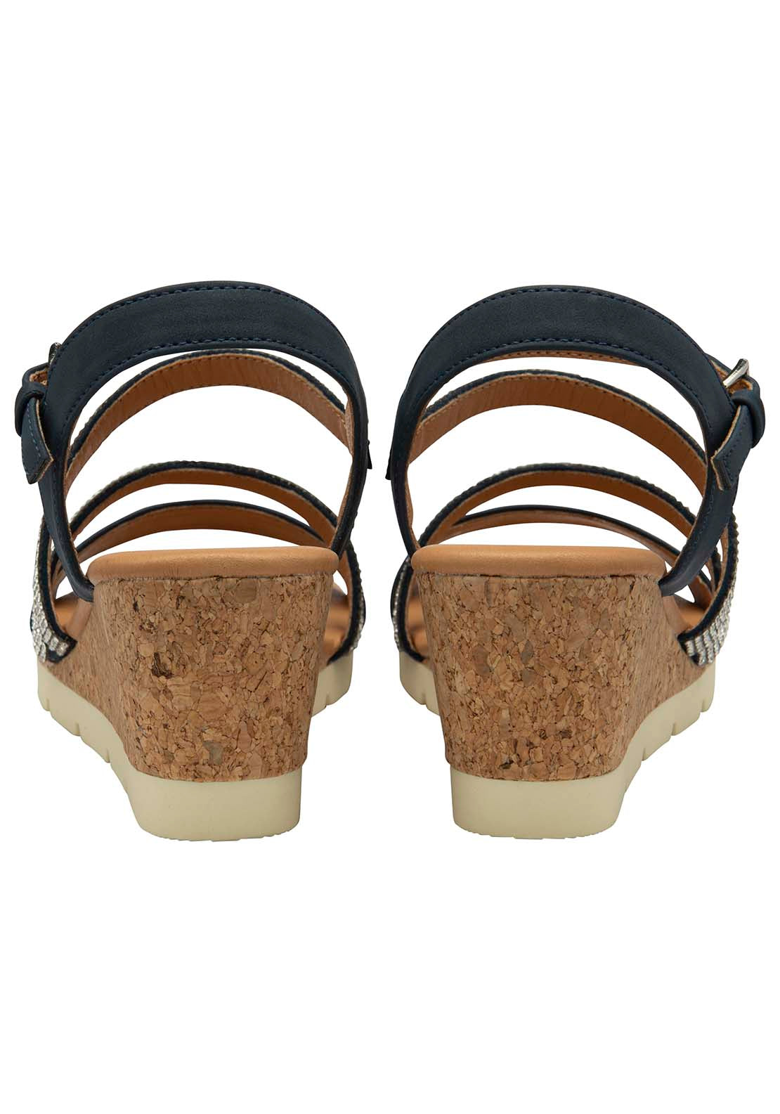 Lotus Goldie Sandal - Navy 2 Shaws Department Stores