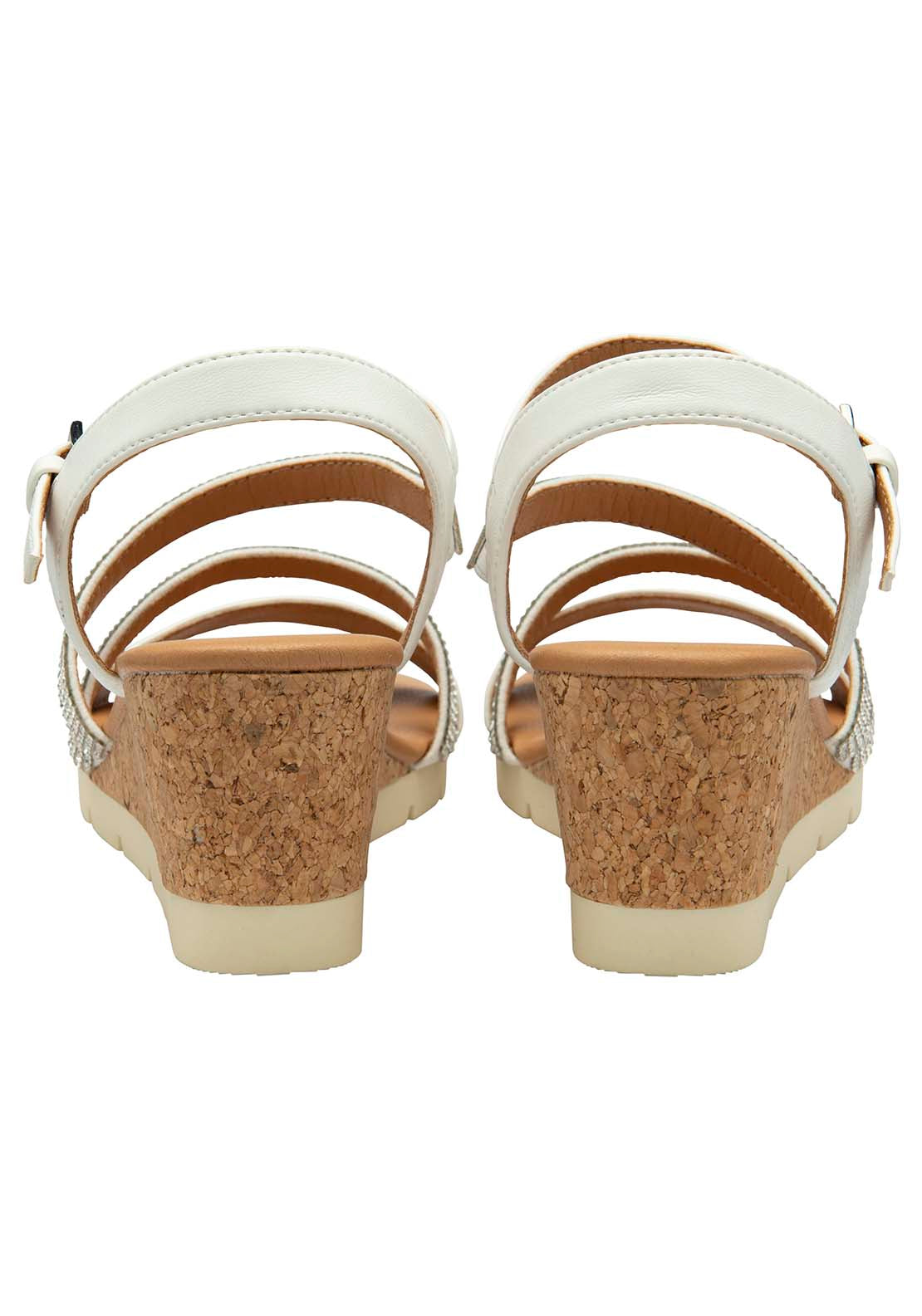 Lotus Goldie Sandal - White 2 Shaws Department Stores