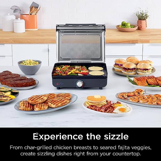 Ninja Sizzle Indoor Grill & Flat Plate | GR101UK 5 Shaws Department Stores