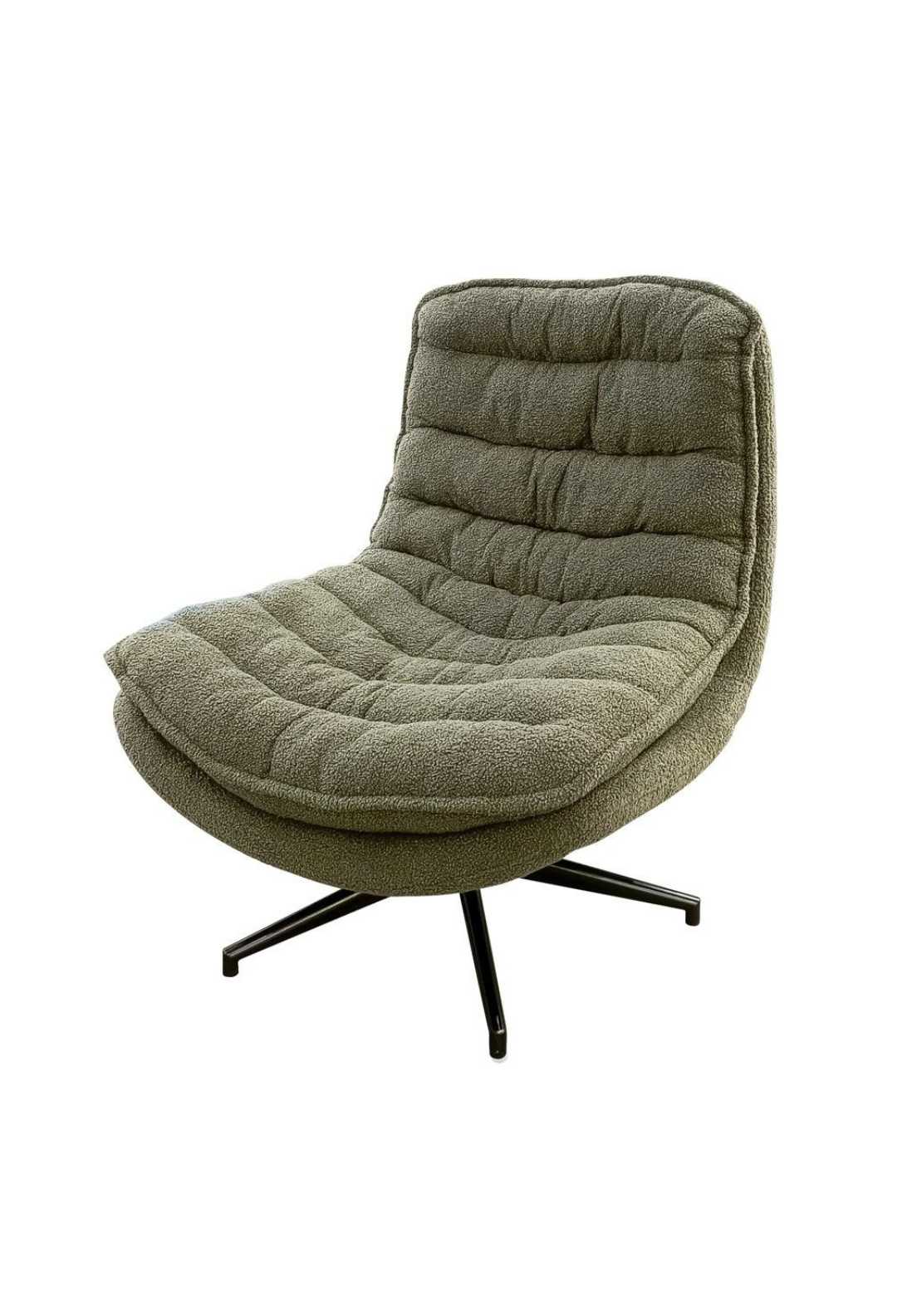 The Home Yasmine Swivel Accent Chair Boucle Green - Green 1 Shaws Department Stores