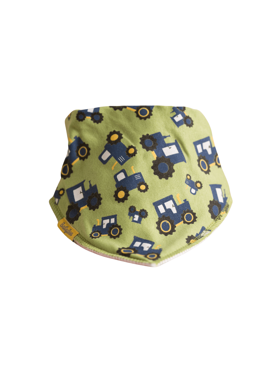 Babyboo Green Timmy the tractor organic cotton DribbleBoo bandana bib - Green 1 Shaws Department Stores