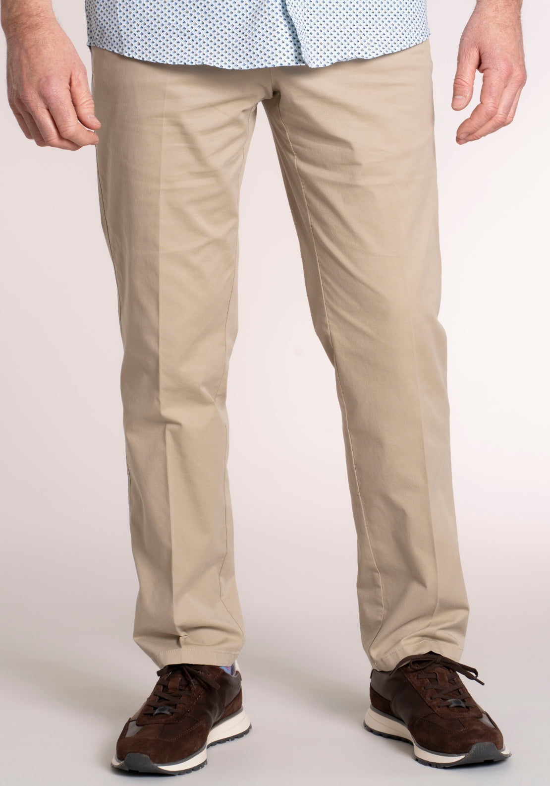 Gurteen Cotton Blend Lonford Chino - Beige 1 Shaws Department Stores