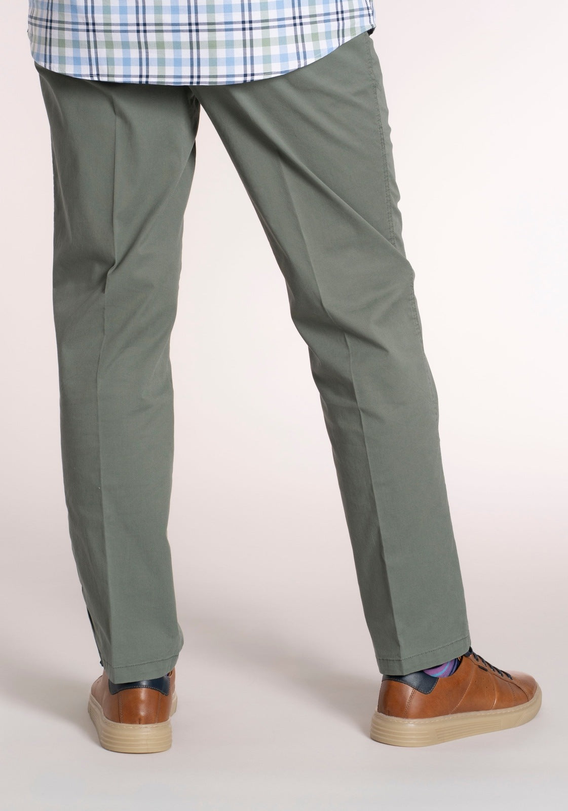 Gurteen Cotton Blend Lonford Chino - Green 2 Shaws Department Stores
