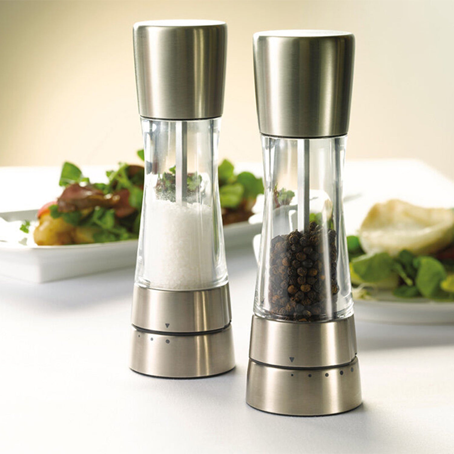 Cole & Mason H59408G Derwent Stainless Steel Gourmet Precision+ Salt & Pepper Mill Set 19cm 1 Shaws Department Stores