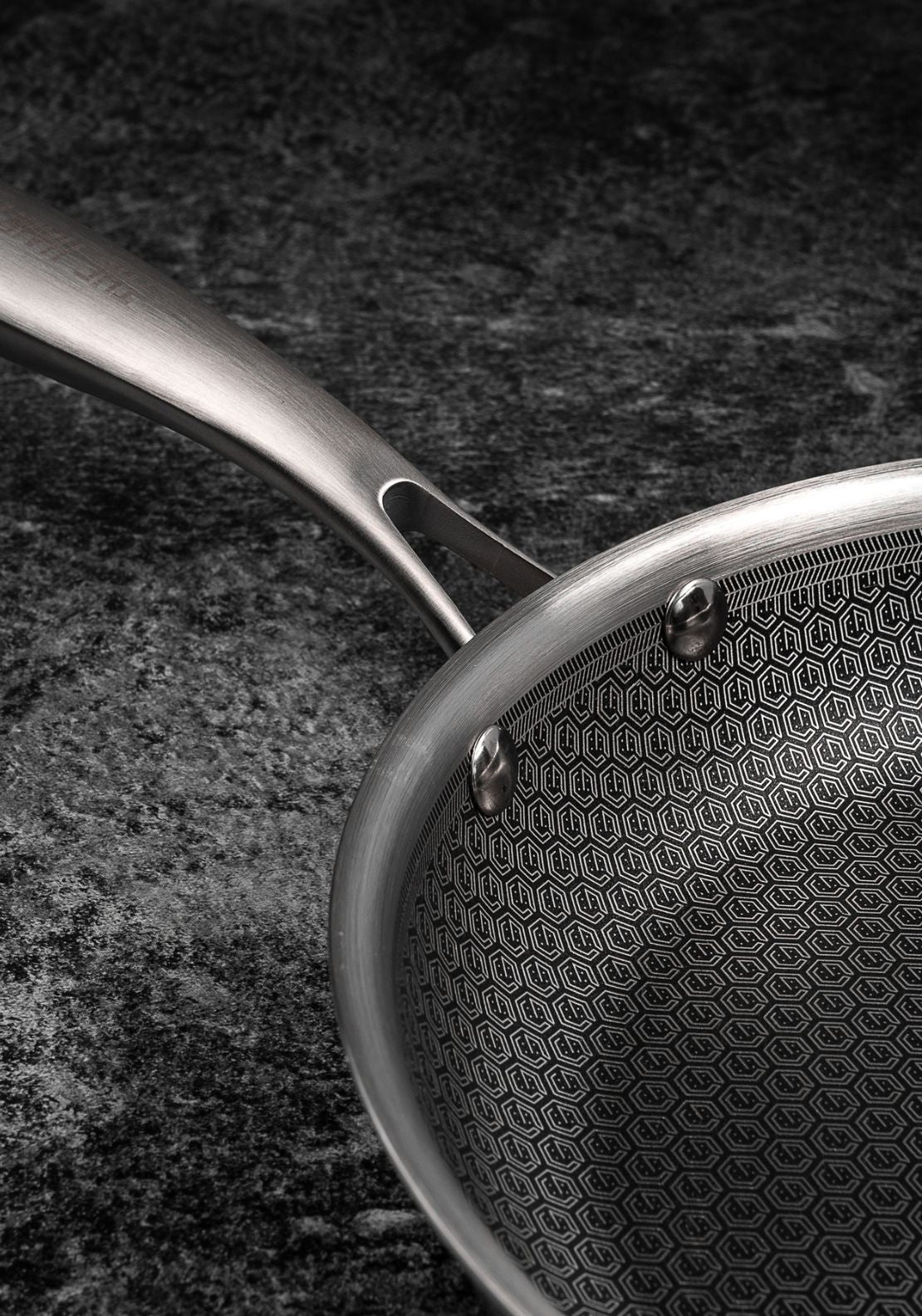 The Hairy Bikers Hairy Bikers Hex Guard 24cm Frying Pan - Stainless Steel 2 Shaws Department Stores