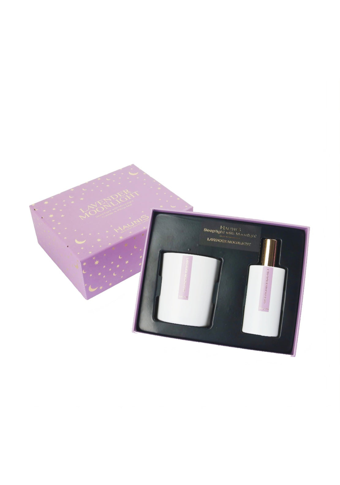Haunis Lavendar Moonlight Candle & Pillow Mist Set - Purple 3 Shaws Department Stores