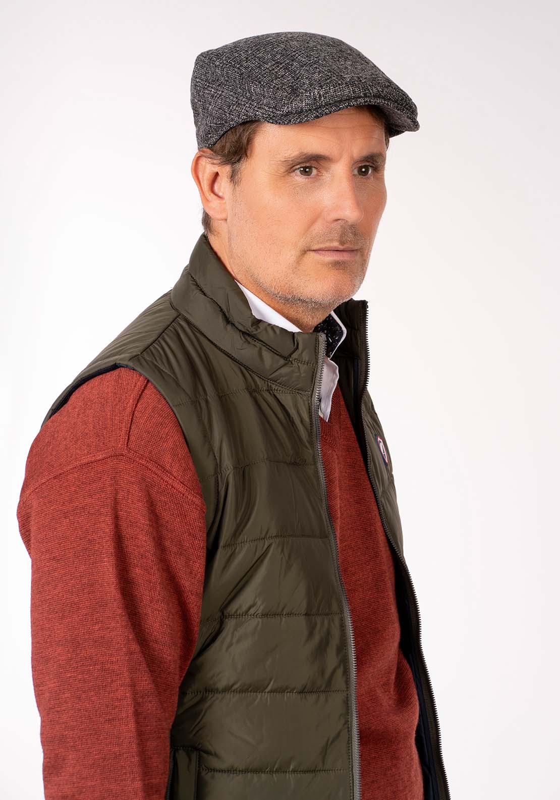 Yeats Flat Cap - Grey 1 Shaws Department Stores