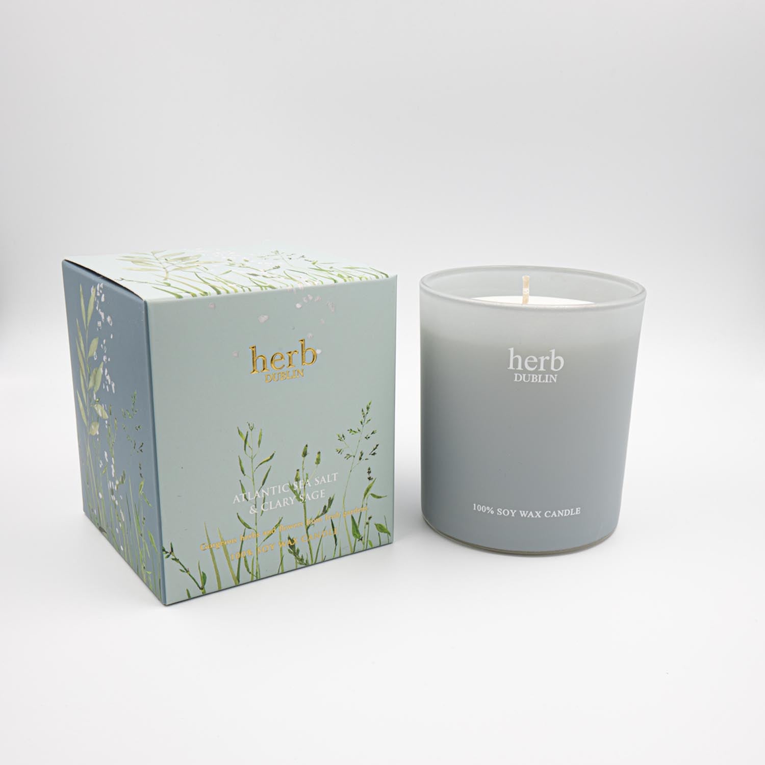 Herb Dublin Atlantic Seasalt Boxed Candle 235g - Atlantic Sea Salt 1 Shaws Department Stores