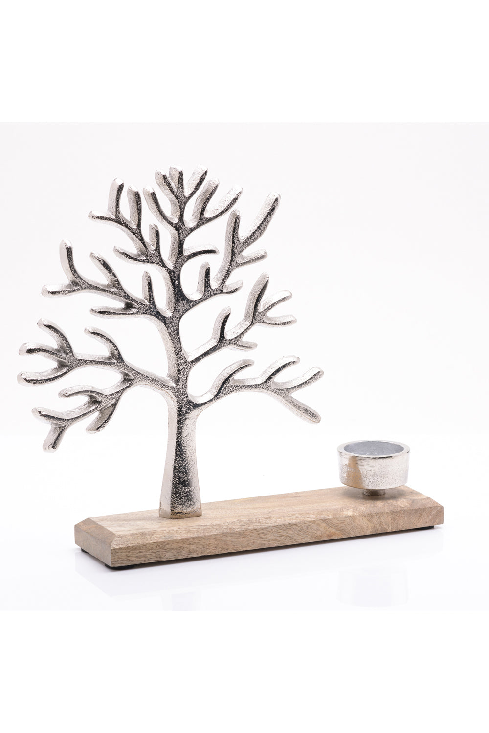 The Home Collection Tree of Life Metal & Wood Tea Light Holder 27cm 3 Shaws Department Stores