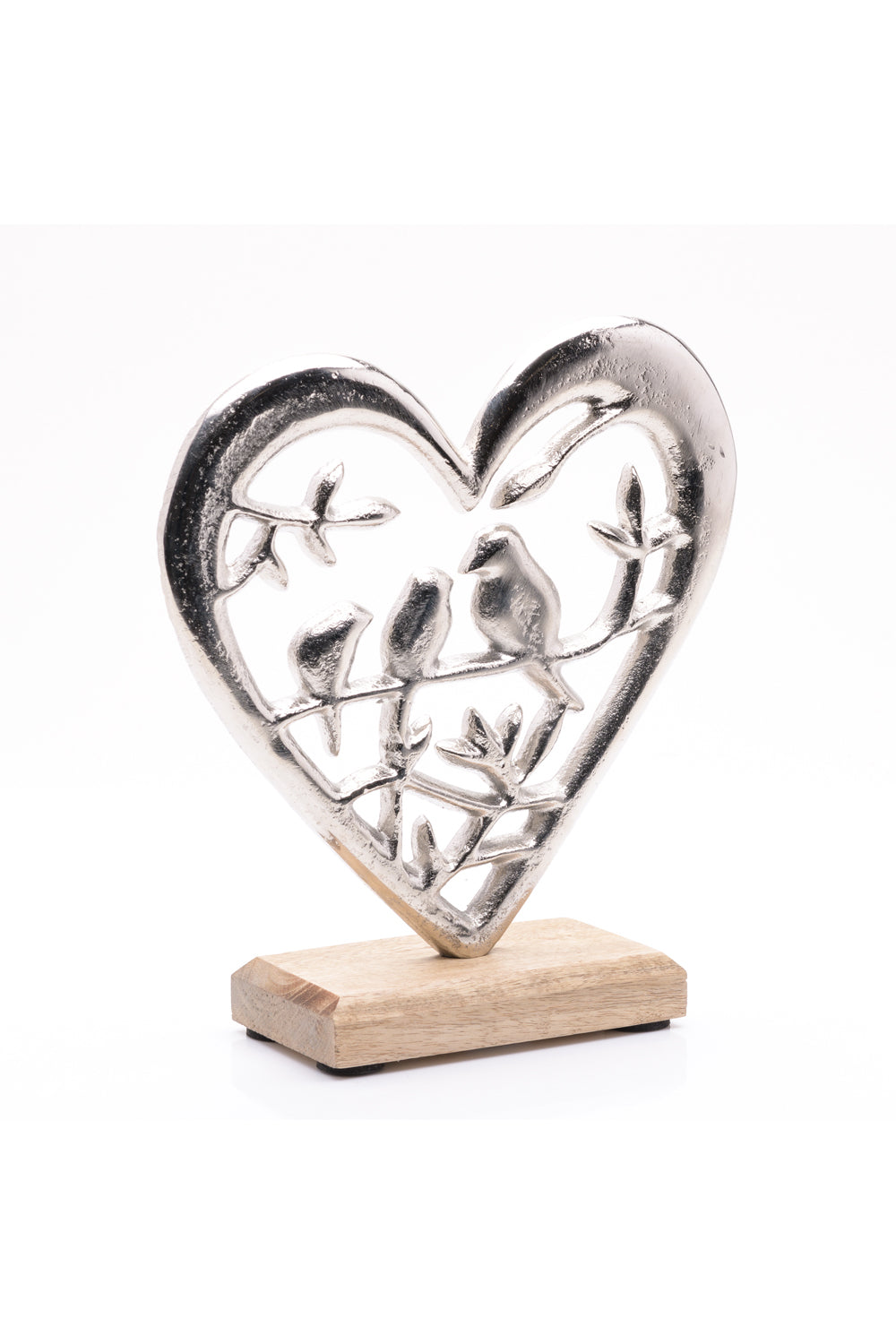 The Home Collection Metal Heart & Love Birds Ornament 20cm 2 Shaws Department Stores