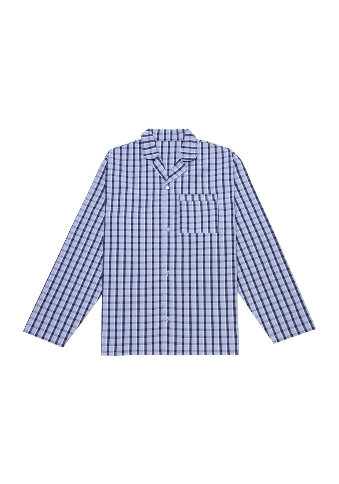 Hj Hall Pure Cotton Pyjamas, Long Sleeve Top and Long Pants - Blue 2 Shaws Department Stores