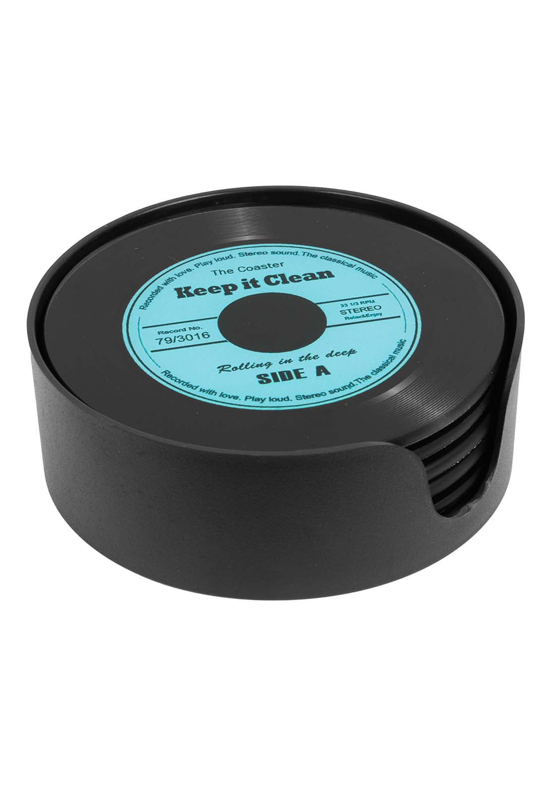 Harvey Makin Set Of 6 Glass Record Coasters 2 Shaws Department Stores