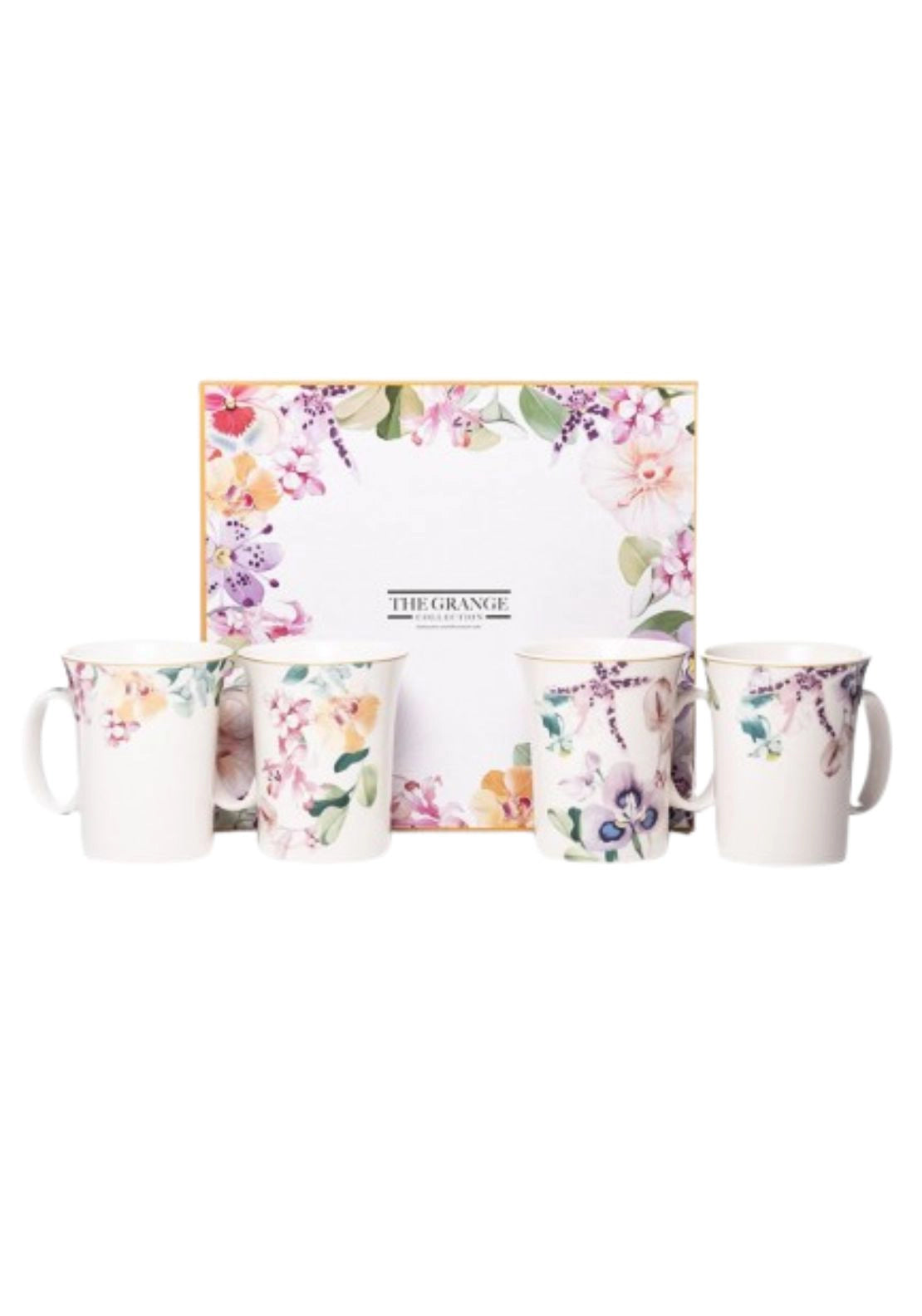 Floral Mug Set Of 4 - Floral