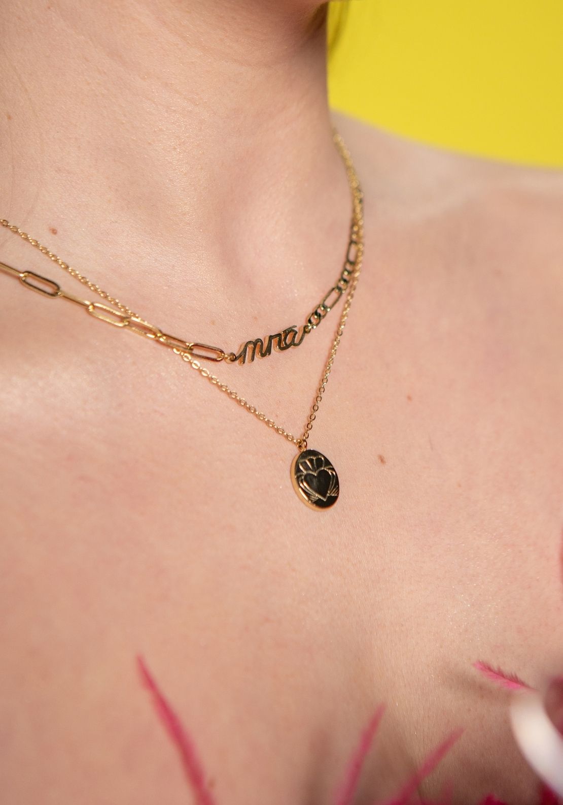 Don’t Kill My Vibe Heart Strong Coin Necklace - Gold 4 Shaws Department Stores