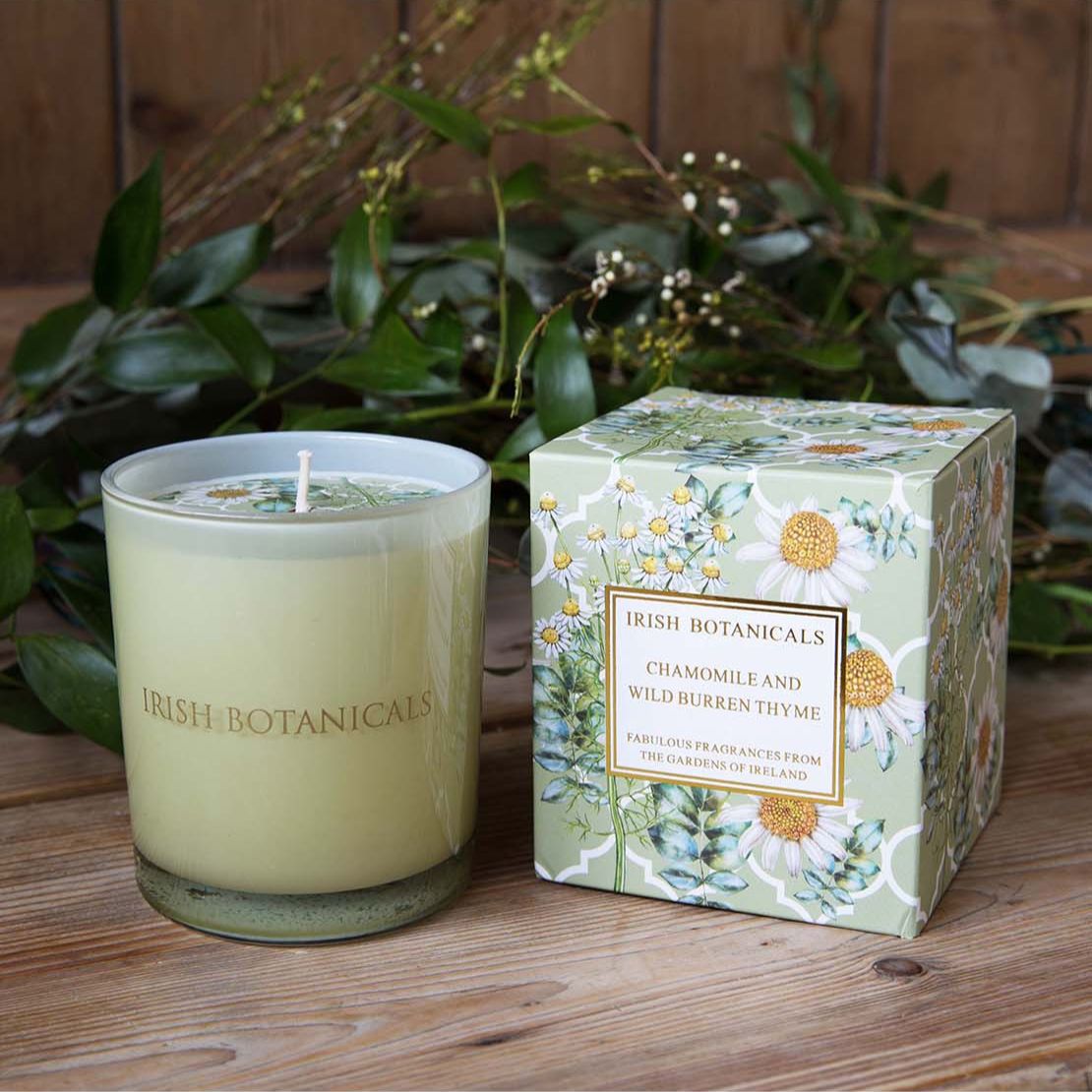 Irish Botanicals Chamomile & Wild Burren Thyme Candle 1 Shaws Department Stores