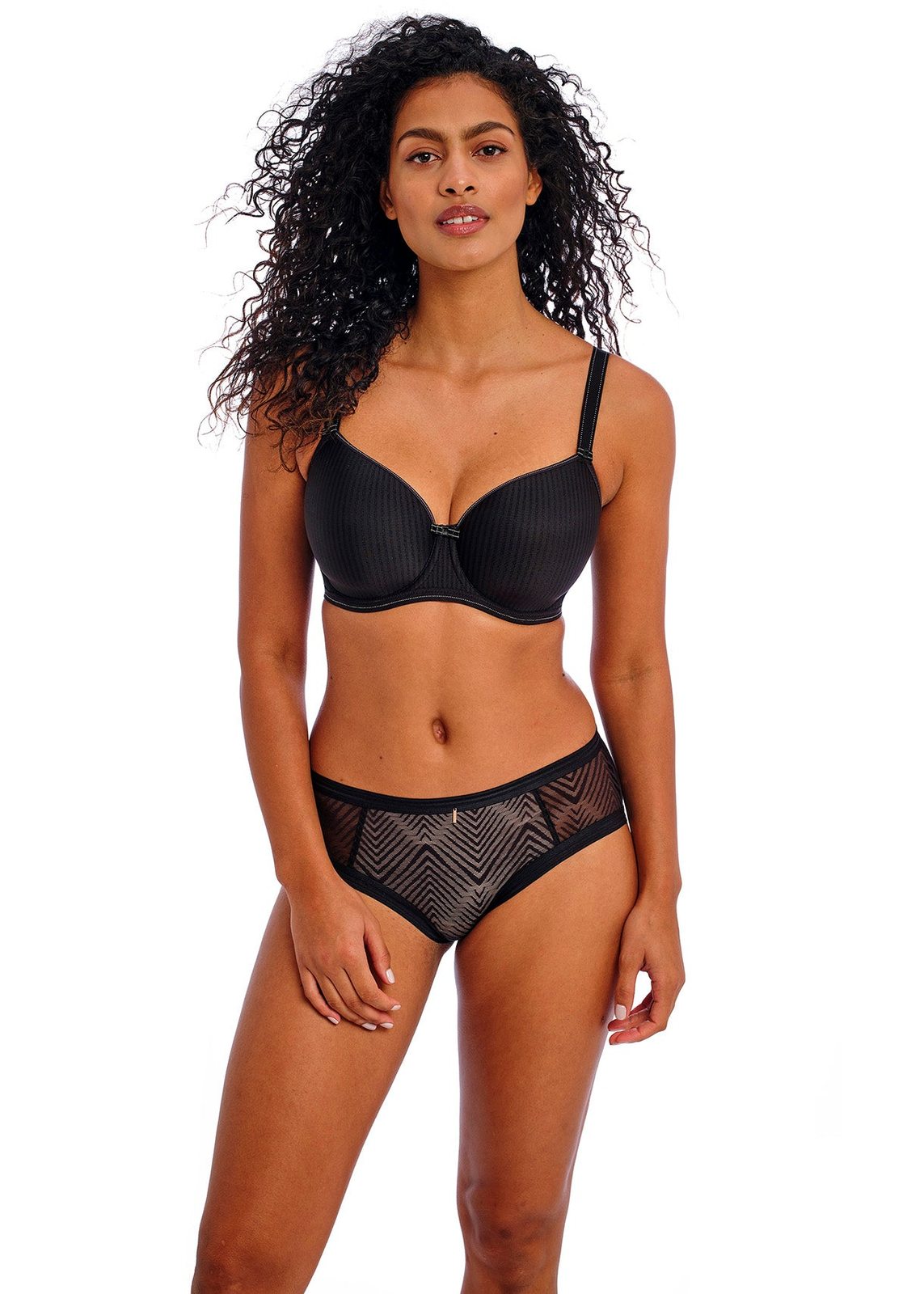 Freya Idol Underwire Moulded Balcony Bra - Black 2 Shaws Department Stores