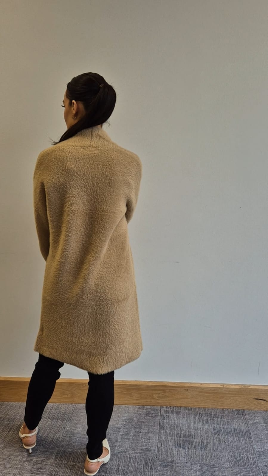 Naoise Feather Yarn Cardigan - Gold 3 Shaws Department Stores
