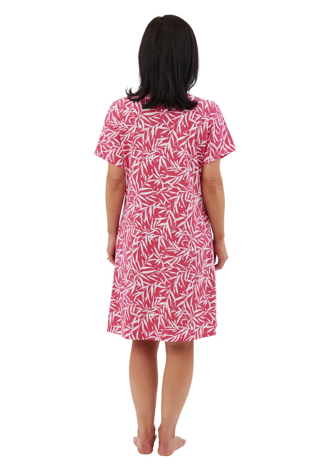 Indigo Sky Bamboo Print Nightdress - Pink 3 Shaws Department Stores