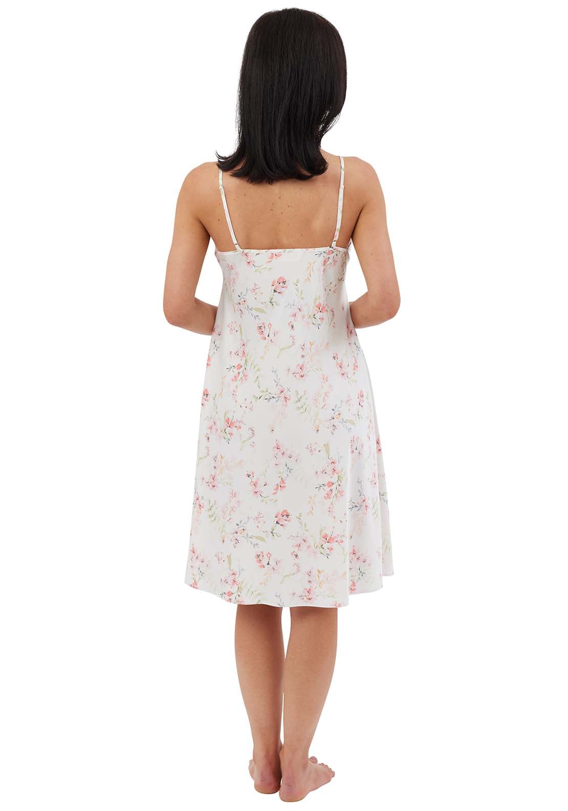 Indigo Sky Watercolour Matt Satin Chemise - White 4 Shaws Department Stores
