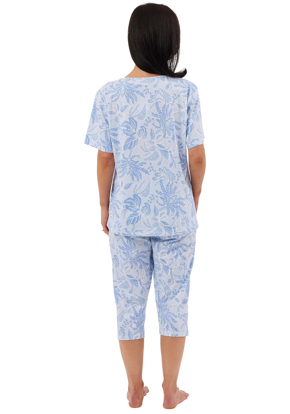 Indigo Sky Lucia 3/4 Floral Pyjama - Blue 2 Shaws Department Stores