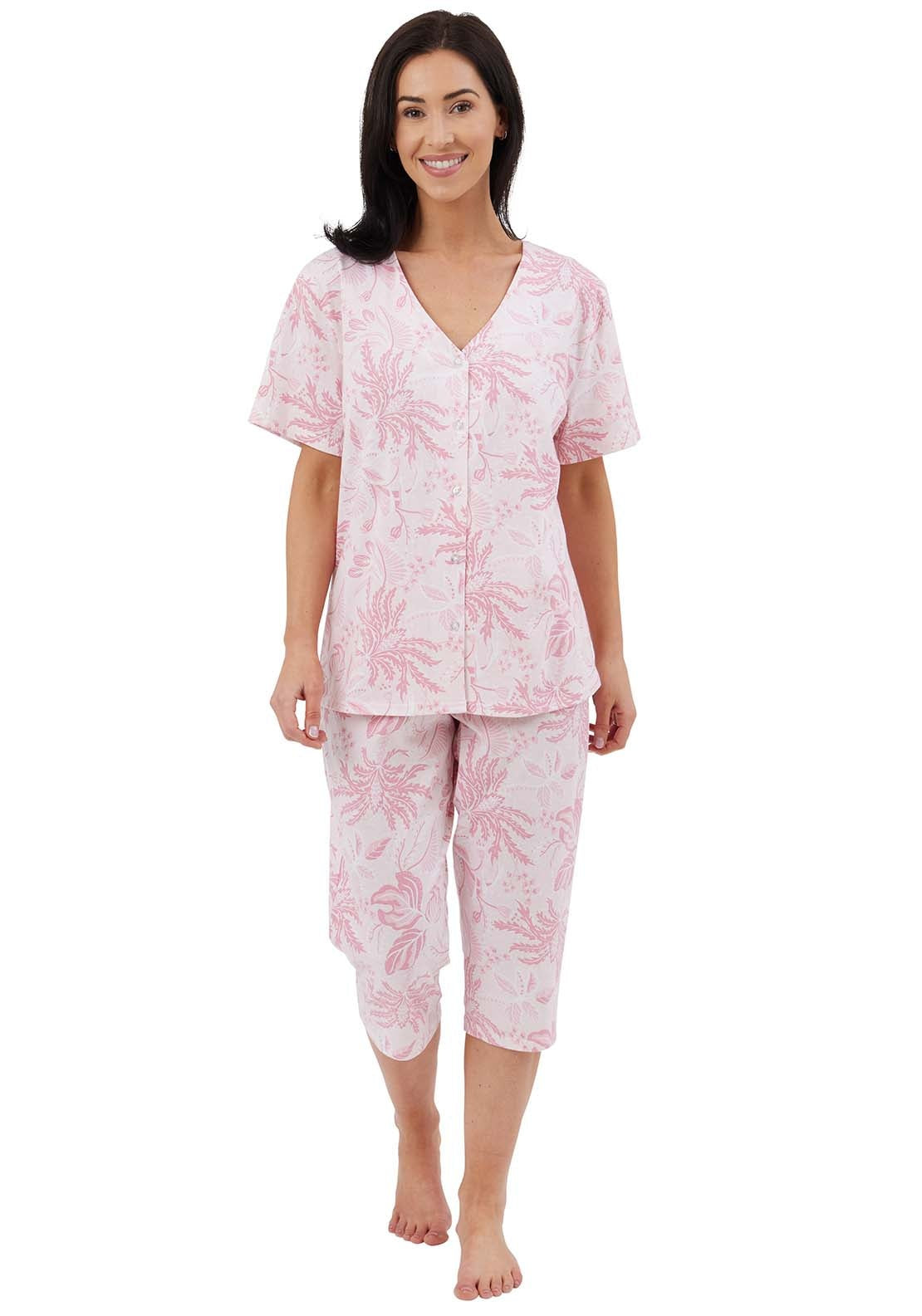 Indigo Sky Lucia 3/4 Floral Pyjama - Blue 6 Shaws Department Stores