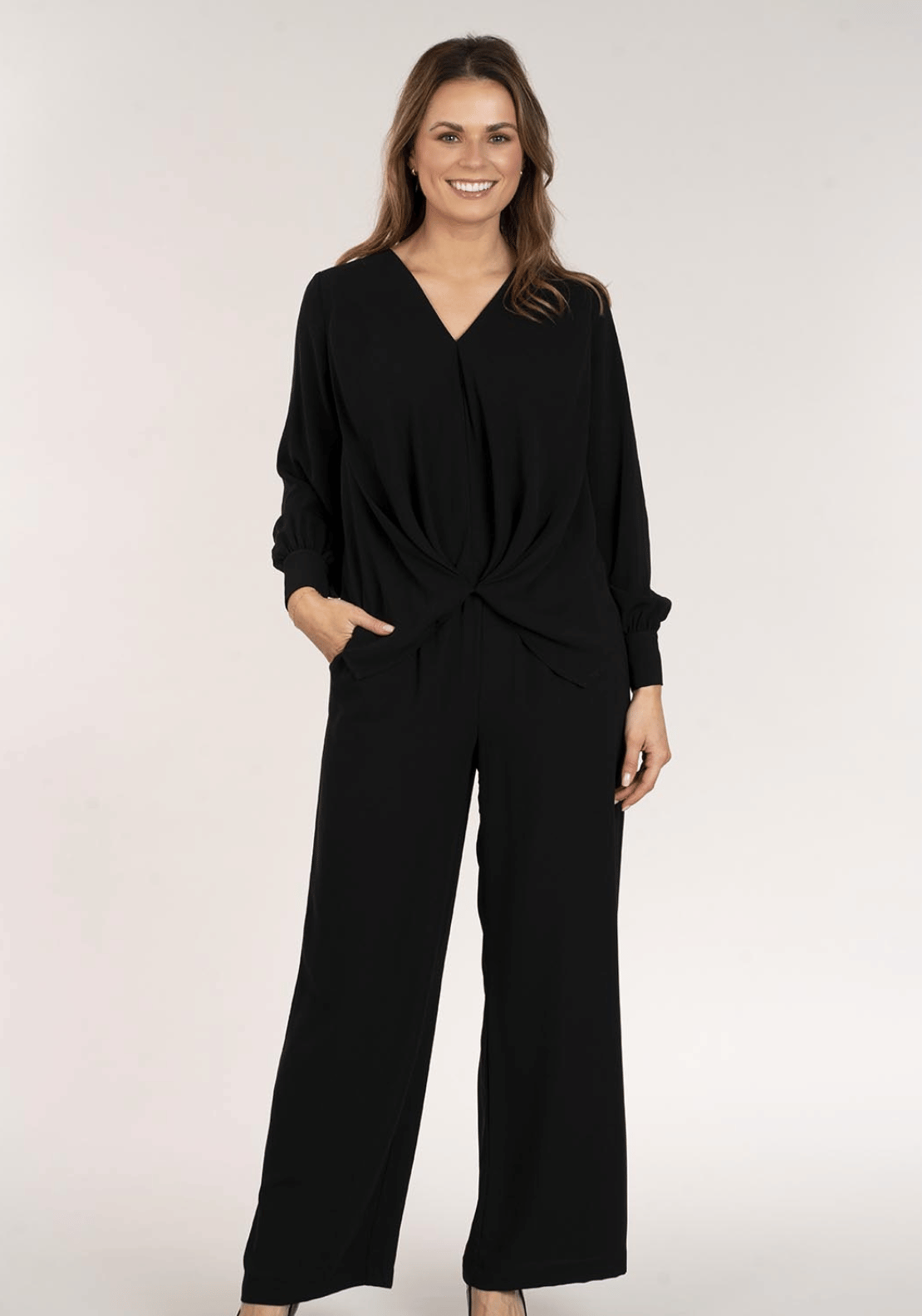 Naoise Wide Trousers - Black 1 Shaws Department Stores