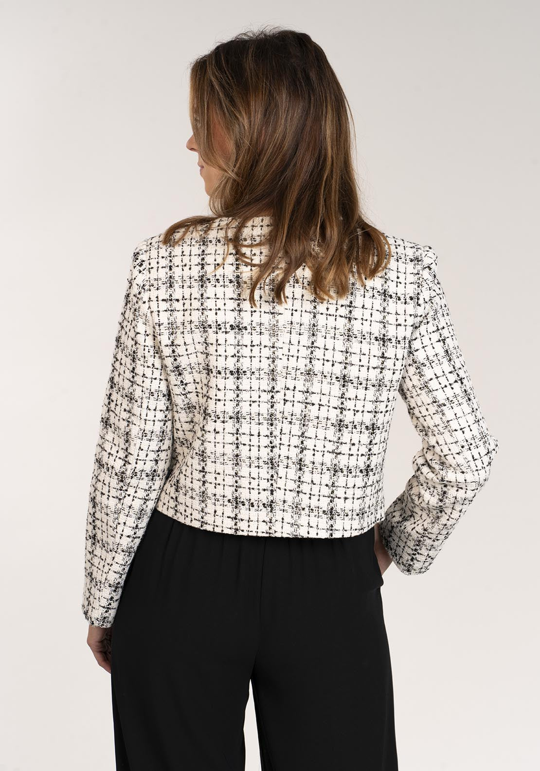 Naoise Short Boucle Jacket - Cream 4 Shaws Department Stores