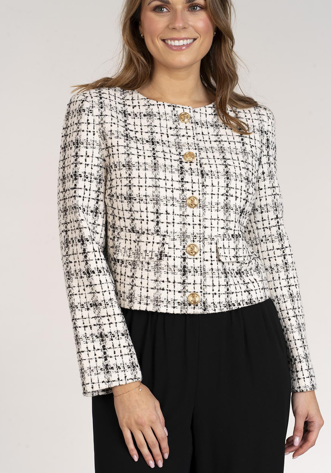 Naoise Short Boucle Jacket - Cream 5 Shaws Department Stores