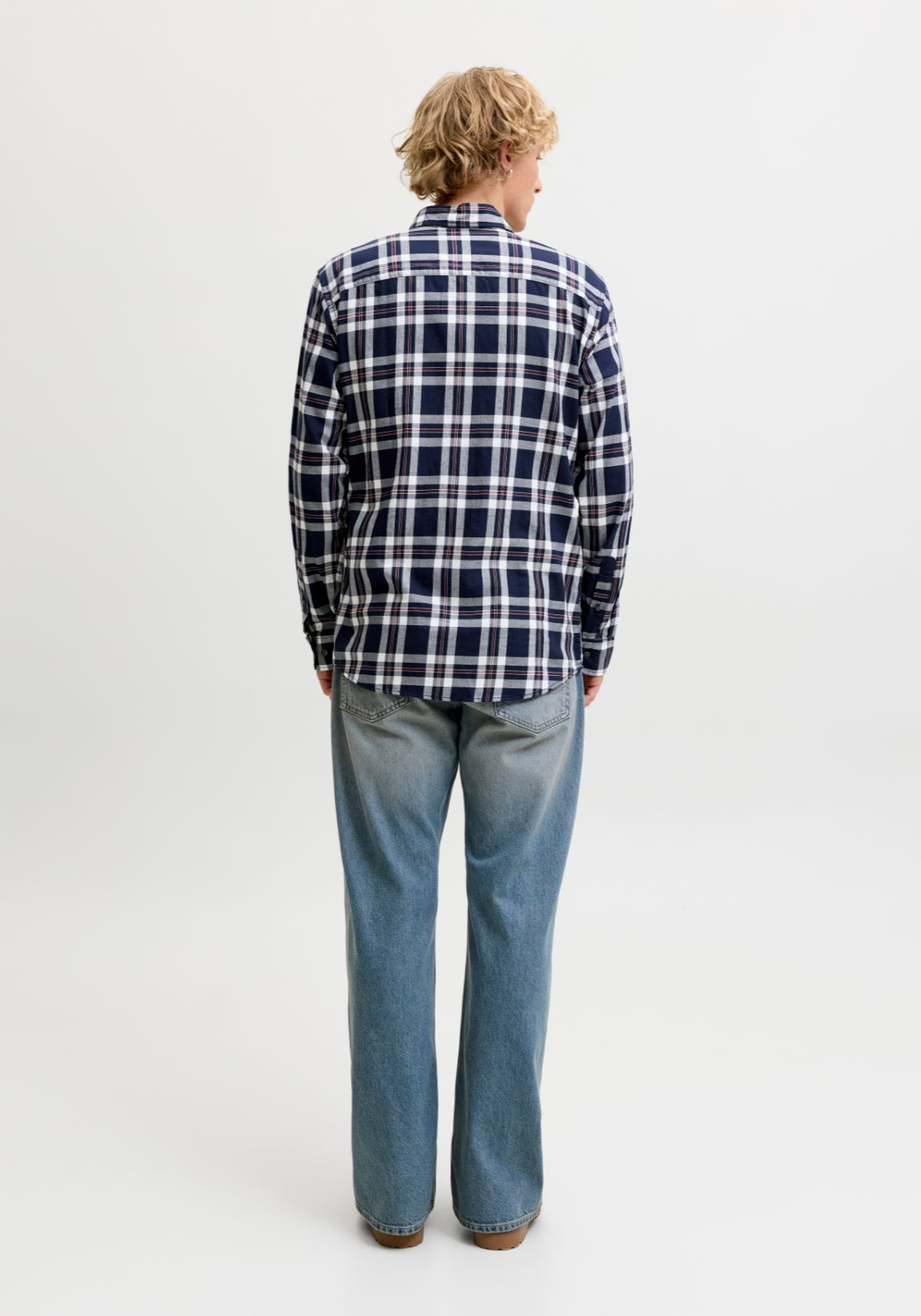 Jack & Jones Dover Check Shirt - Blue 2 Shaws Department Stores