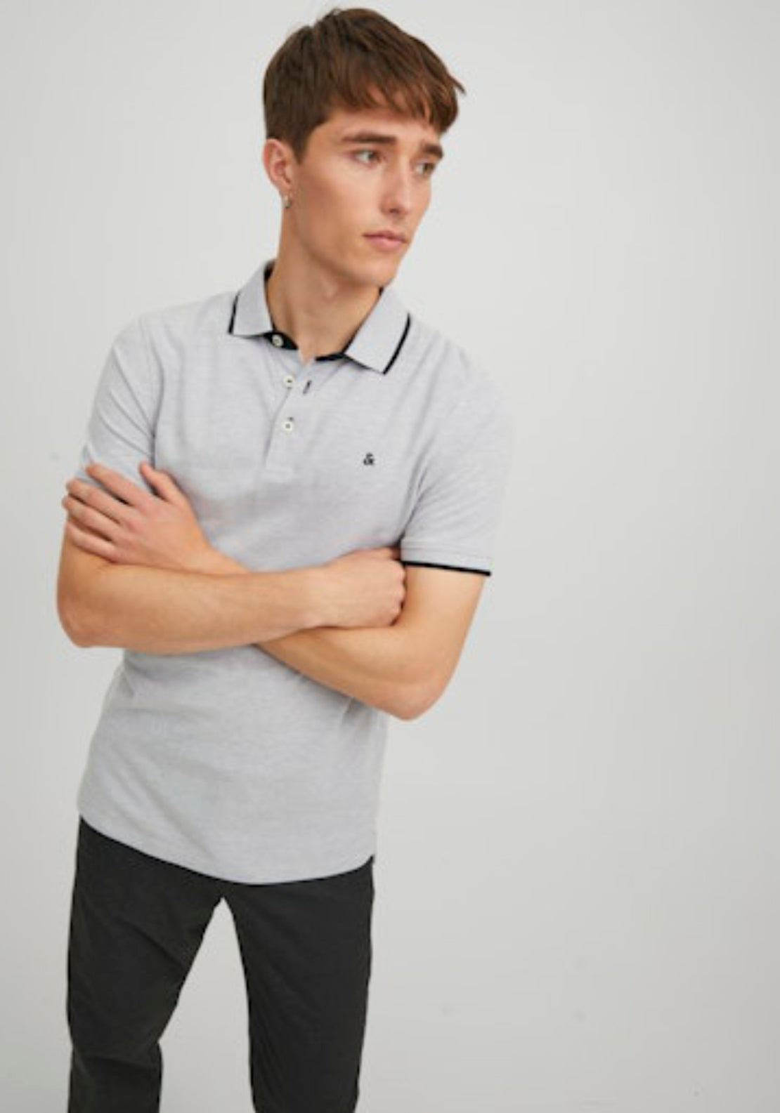 Jack & Jones Essential Short Sleeve Polo Shirt - Lgm 3 Shaws Department Stores