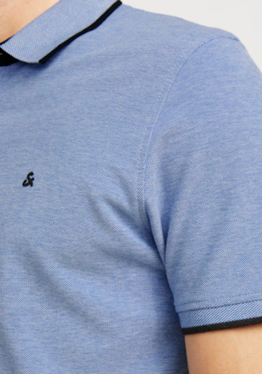 Jack & Jones Short Sleeve Plain Polo Shirt - Bright Cobalt 5 Shaws Department Stores