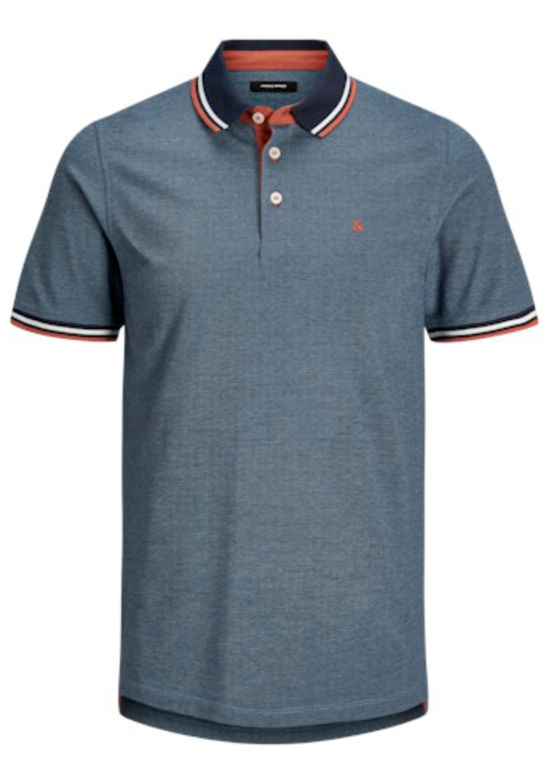 Jack & Jones Essential Short Sleeve Polo Shirt - Blue 7 Shaws Department Stores