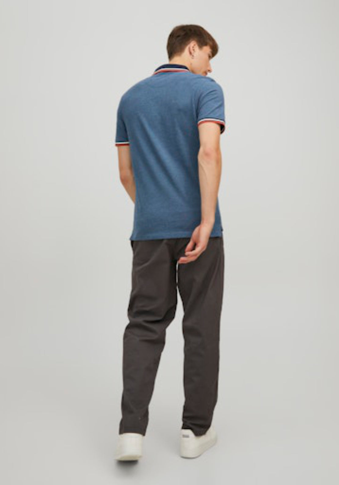 Jack & Jones Essential Short Sleeve Polo Shirt - Blue 2 Shaws Department Stores