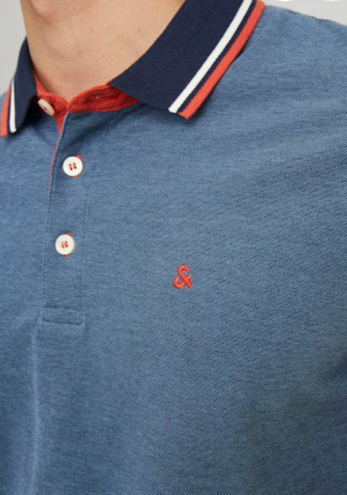Jack & Jones Essential Short Sleeve Polo Shirt - Blue 5 Shaws Department Stores