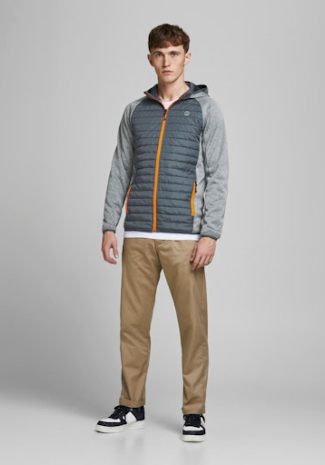 Jack & Jones Hybrid Jacket - Grey 6 Shaws Department Stores