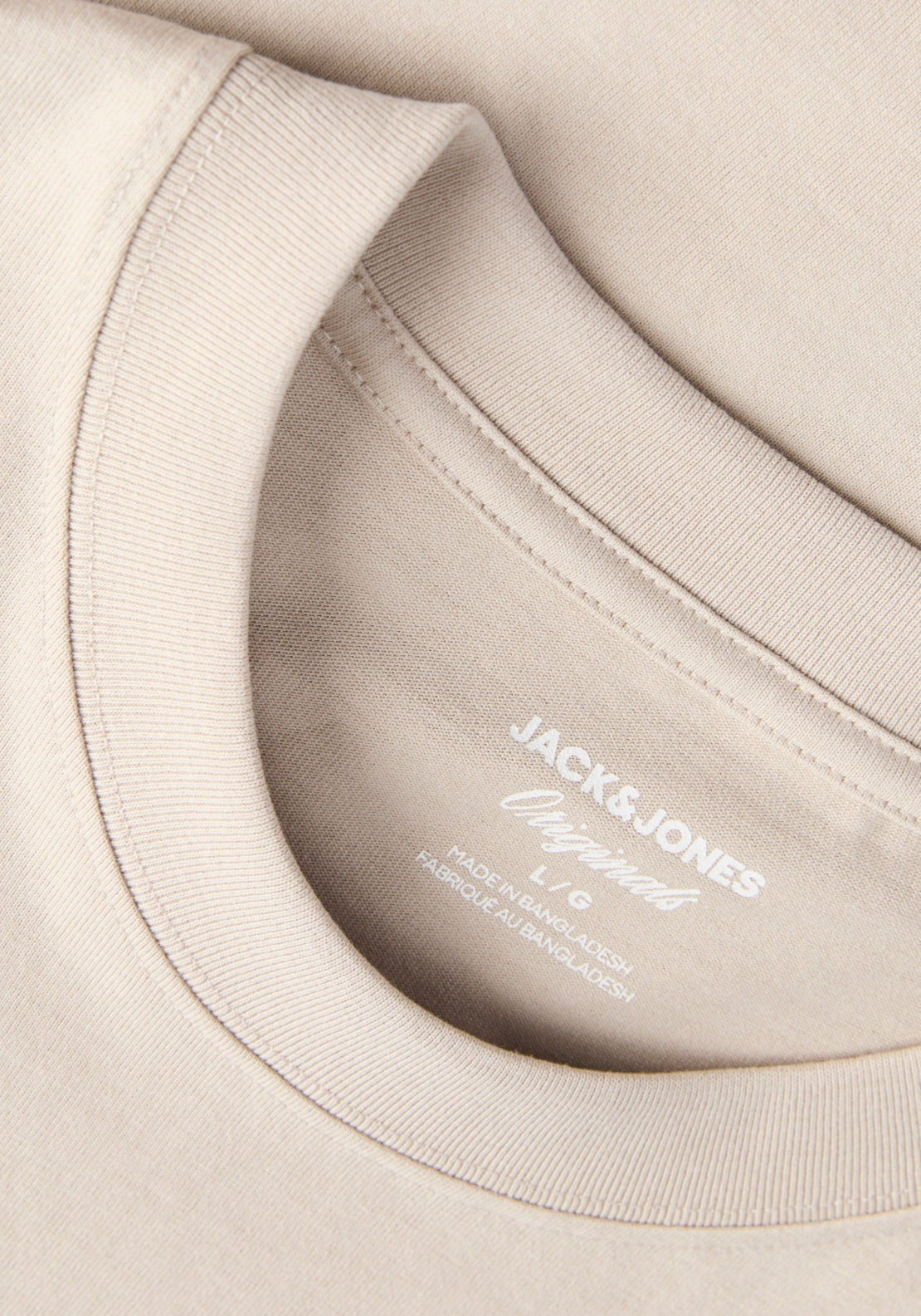 Jack & Jones Toronto Emblem Front Tee - Feather Gray 2 Shaws Department Stores