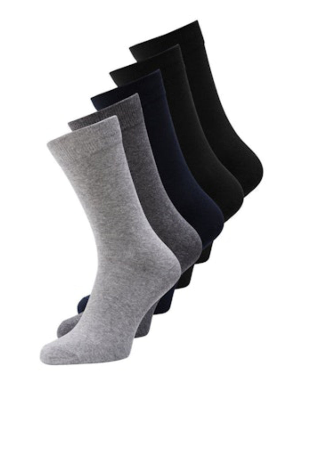 Jack & Jones 5 Pack Socks - Grey 2 Shaws Department Stores