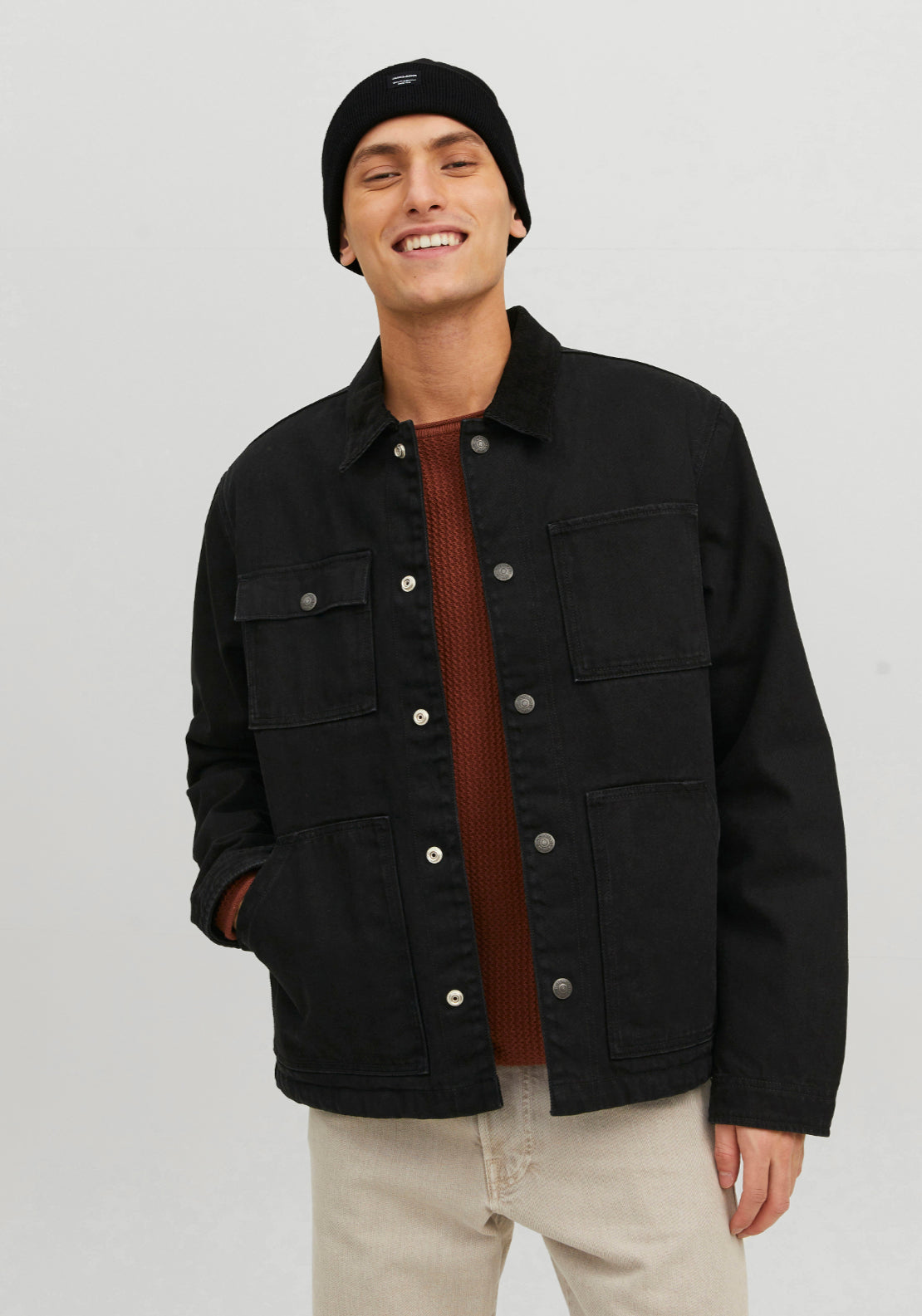 Jack & Jones Beanie - Black 2 Shaws Department Stores